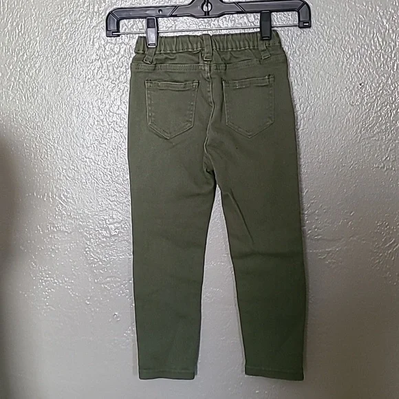 Shein Boys 5t Distressed Jeans olive green elastic waist - Picture 2 of 8